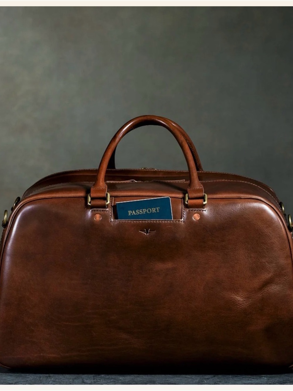 Satchel and Page Weekender Brown Leather Travel Duffle